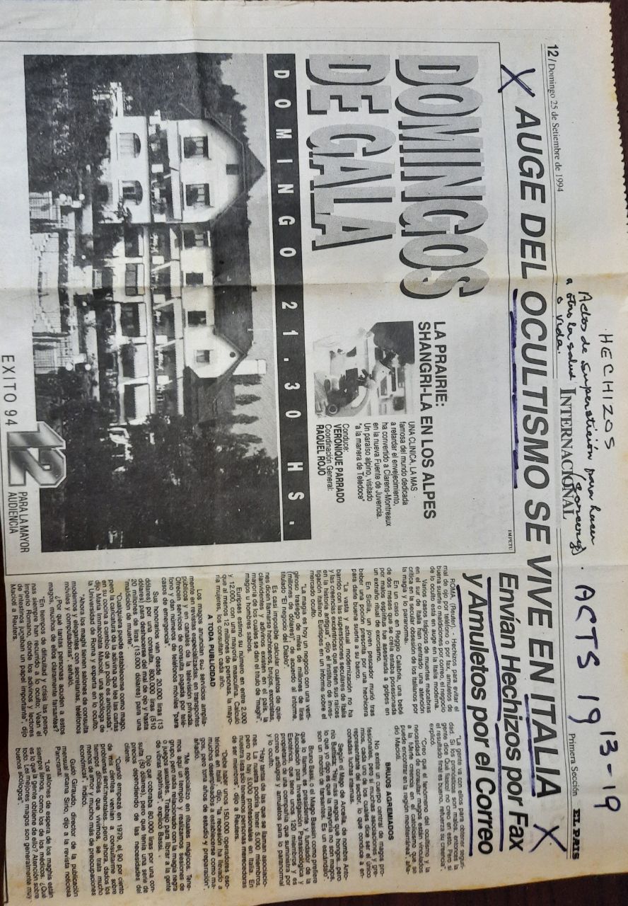 Auge de ocultismo se vive en Italia. 9.25.1994.jpg