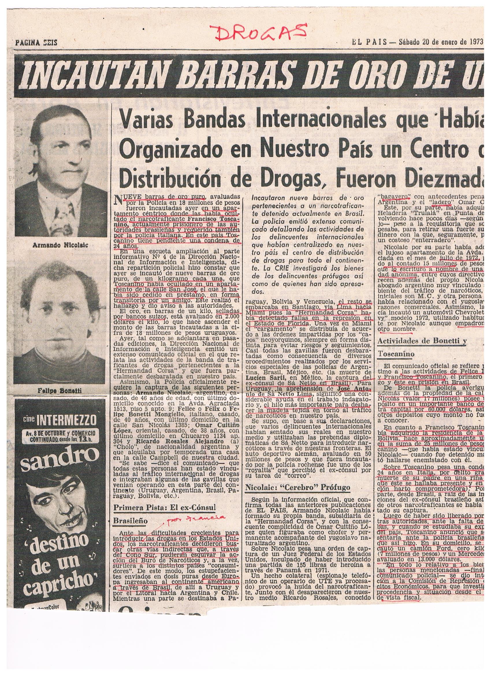 Drogas. Incautan barras de oro. 1973_1_20. Diario El País_.jpg